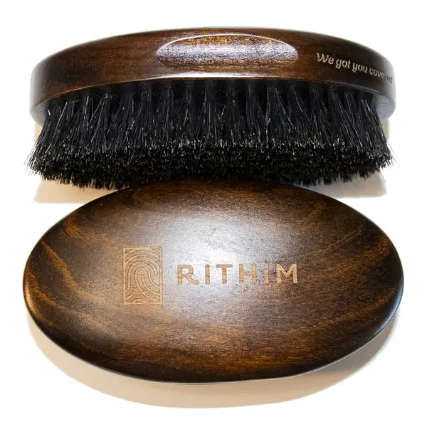Beard brush made of natural boar bristles & cherry wood
